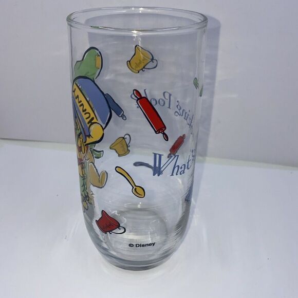 Vintage Disney Winnie The Pooh “What's Cooking Pooh” Drinking Water Juice Glass - Picture 2 of 5